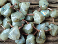 Polished Labradorite Free Form Beaded Necklace - Sold Per Item - From Madagascar