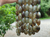 Polished Selected Flash Labradorite Oval Shaped Beaded Necklace - Sold Per Item - From Madagascar