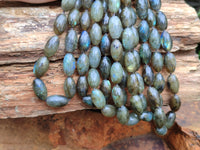 Polished Selected Flash Labradorite Oval Shaped Beaded Necklace - Sold Per Item - From Madagascar