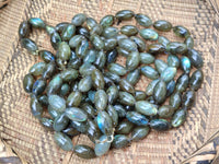 Polished Selected Flash Labradorite Oval Shaped Beaded Necklace - Sold Per Item - From Madagascar