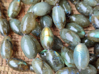 Polished Selected Flash Labradorite Oval Shaped Beaded Necklace - Sold Per Item - From Madagascar