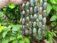 Polished Selected Flash Labradorite Oval Shaped Beaded Necklace - Sold Per Item - From Madagascar