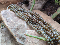 Polished Labradorite Round Shaped Beaded Necklace - Sold Per Item - From Madagascar