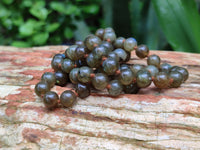 Polished Labradorite Round Shaped Beaded Necklace - Sold Per Item - From Madagascar