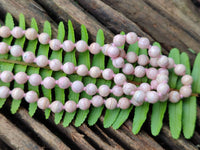 Polished Extra Rare Argentinian Rhodochrosite 6 mm Round Shaped Beaded Necklace - Sold Per Item - From Argentina