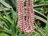 Polished Extra Rare Argentinian Rhodochrosite 6 mm Round Shaped Beaded Necklace - Sold Per Item - From Argentina