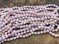 Polished Extra Rare Argentinian Rhodochrosite 6 mm Round Shaped Beaded Necklace - Sold Per Item - From Argentina