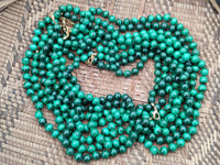 Polished Malachite Ball Shaped 8 mm Beaded Necklace - Sold Per Item- From Congo