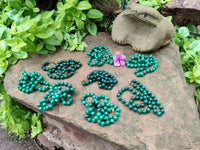 Polished Malachite Ball Shaped 8 mm Beaded Necklace - Sold Per Item- From Congo