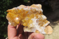 Natural Limonite Quartz Clusters x 6 From Solwezi, Zambia