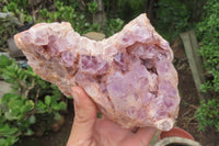 Natural Sugar Amethyst Quartz Clusters x 2 from Solwezi, Zambia