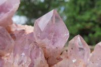 Natural Sugar Amethyst Quartz Clusters x 2 from Solwezi, Zambia