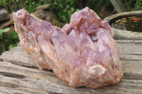 Natural Sugar Amethyst Quartz Clusters x 2 from Solwezi, Zambia