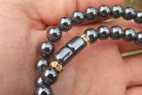 Polished Hematite Beaded Necklace and Bracelet Combo Set  - Sold Per Set - From Southern Africa