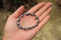 Polished Hematite Beaded Necklace and Bracelet Combo Set  - Sold Per Set - From Southern Africa