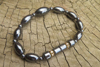 Polished Hematite Beaded Necklace and Bracelet Combo Set  - Sold Per Set - From Southern Africa