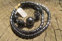 Polished Hematite Beaded Necklace - Sold Per Item - From Southern Africa