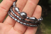 Polished Hematite Mixed Bead Beaded Necklace - Sold Per Item - From Southern Africa