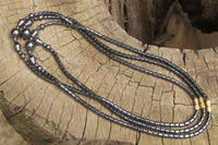 Polished Hematite Mixed Bead Beaded Necklace - Sold Per Item - From Southern Africa