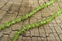 Polished Peridot Beaded Tumble Chip Necklace - Sold Per Item - From Zambia