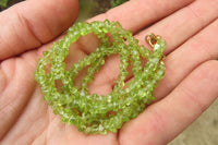 Polished Peridot Beaded Tumble Chip Necklace - Sold Per Item - From Zambia