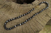 Polished Hematite Faceted Beaded Necklace - Sold Per Item - From Southern Africa