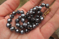 Polished Hematite Faceted Beaded Necklace - Sold Per Item - From Southern Africa