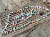 Polished Mixed Gemstone Hawaiian Style Beaded Tumble Chip Necklace - Sold Per Item - From Southern Africa