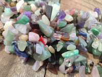 Polished Mixed Gemstone Hawaiian Style Beaded Tumble Chip Necklace - Sold Per Item - From Southern Africa