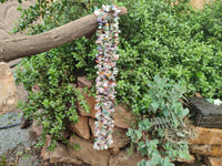 Polished Mixed Gemstone Hawaiian Style Beaded Tumble Chip Necklace - Sold Per Item - From Southern Africa