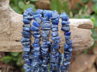 Polished Sodalite Beaded Tumble Chip Necklace - Sold Per Item - From Namibia