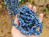 Polished Sodalite Beaded Tumble Chip Necklace - Sold Per Item - From Namibia