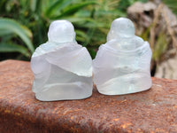 Polished Mini Rainbow Fluorite Buddha Carvings - sold per item - From Uis, Namibia