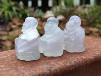 Polished Mini Rainbow Fluorite Buddha Carvings - sold per item - From Uis, Namibia