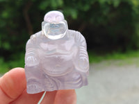 Polished Mini Rainbow Fluorite Buddha Carvings - sold per item - From Uis, Namibia