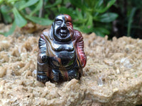 Polished Mini Banded Tiger Iron Jasper Buddha Carvings - sold per item - From Australia