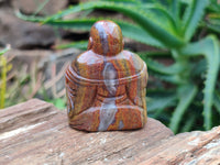 Polished Mini Banded Tiger Iron Jasper Buddha Carvings - sold per item - From Australia