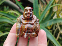 Polished Mini Banded Tiger Iron Jasper Buddha Carvings - sold per item - From Australia