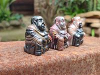 Polished Mini Banded Tiger Iron Jasper Buddha Carvings - sold per item - From Australia