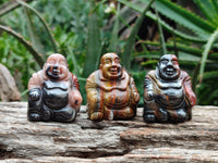 Polished Mini Banded Tiger Iron Jasper Buddha Carvings - sold per item - From Australia