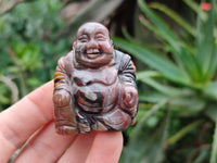 Polished Mini Banded Tiger Iron Jasper Buddha Carvings - sold per item - From Australia