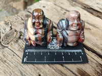 Polished Mini Banded Tiger Iron Jasper Buddha Carvings - sold per item - From Australia