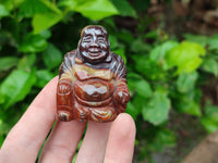 Polished Mini Banded Tiger Iron Jasper Buddha Carvings - sold per item - From Australia