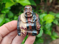 Polished Mini Banded Tiger Iron Jasper Buddha Carvings - sold per item - From Australia