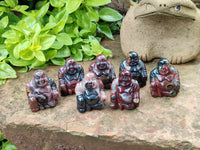 Polished Mini Banded Tiger Iron Jasper Buddha Carvings - sold per item - From Australia