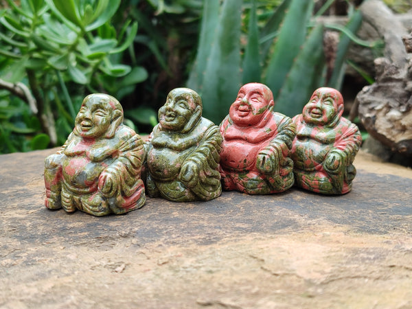 Polished Mini Unakite Buddha Carvings - sold per item - From Australia