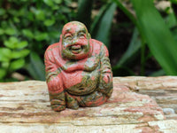 Polished Mini Unakite Buddha Carvings - sold per item - From Australia