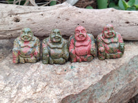 Polished Mini Unakite Buddha Carvings - sold per item - From Australia