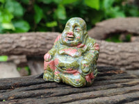 Polished Mini Unakite Buddha Carvings - sold per item - From Australia