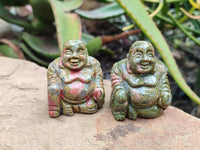 Polished Mini Unakite Buddha Carvings - sold per item - From Australia